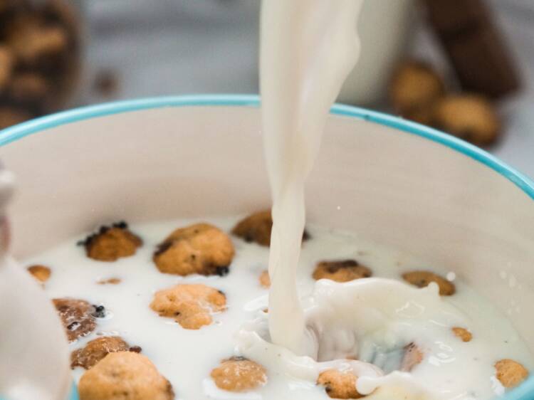 Milk on cereal